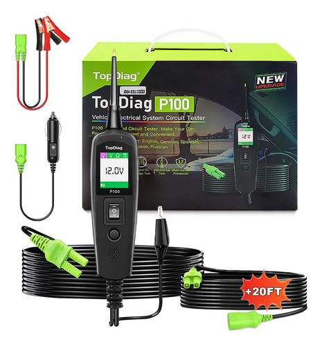 Probador De Corriente 12v 24v Con Cable De 12 Metros