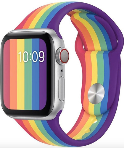 Pulseira De Silicone Para Apple Watch 38/40mm Orgulho