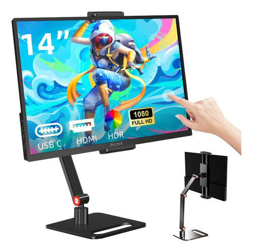Monitor Portátil De Pantalla Táctil De 14 Pulgadas 1200p Sli