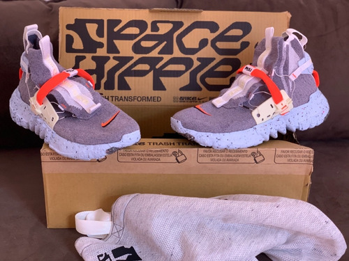 Tênis Nike Space Hippie 03 Vast Grey Hyper Crimson