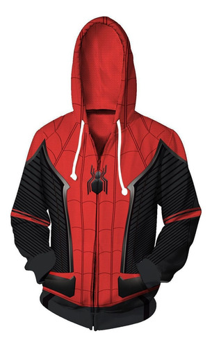 Superhéroe Spiderman Sudadera Con Cremallera Abrigo Ad Tenis