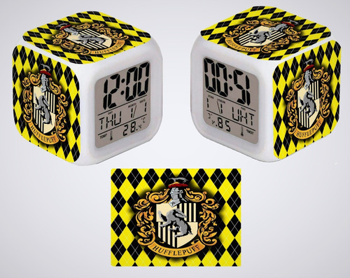 Reloj Despertador Multiluces Casas Harry P, Variados Diseños