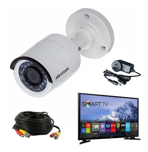 Kit Seguridad Camara Infrarroja Listo P/ Conectar A Tv O Dvr