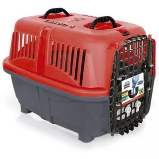 Caixa De Transporte Para Cães Kennel Nº5 Plast Pet Sem Roda Cor Vermelho