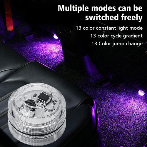 Luz Ambiental Interior Led Para Coche Con Mando A Distancia,
