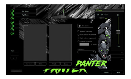 Imagen 8 de 10 de Mouse Gamer | Multicolor + Macro | Panter Gm302