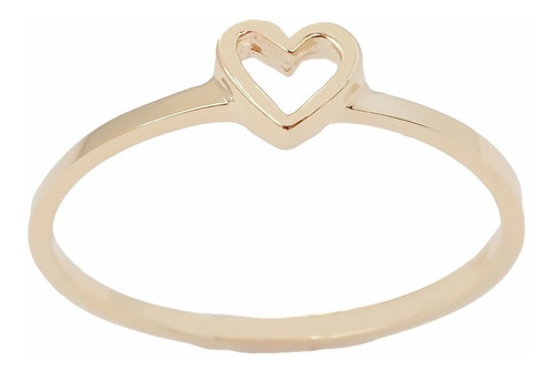 Amor Eterno - Anillo Corazón Love / Oro Sólido 10k