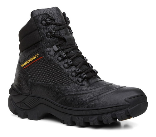 Bota Coturno Masculino Cano Alto Em Couro Legitimo + Frete  