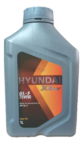 Aceite Para Transmisión 75w90 Gl5 Sintetico Hyundai 1 Lt