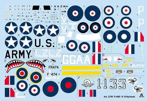 P-40 E/k Kittyhawk 1/48 Kit Para Montar Italeri 2795