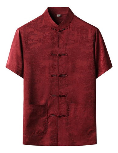 Camisa Casual China De Seda De Kung-fu Sttang Hanfu, Trajes