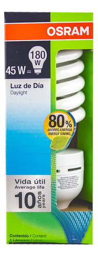 Foco Ahorrador 45w Fria Dulux Osram 1 Pza Color de la luz Blanco neutro