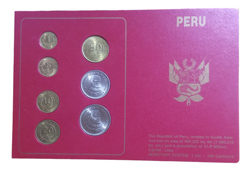 Colección De Monedas De Intis Perú 