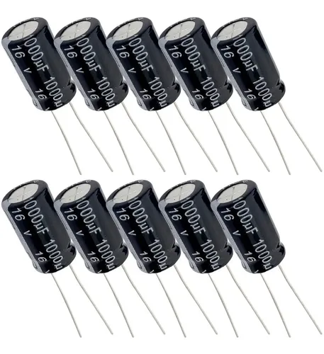 Condensatore Elettrolitico Nichicon 1000uF 16V 105&deg;C Basso ESR &ndash; Confezione 5 Pezzi