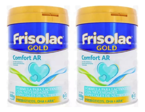 Frisolac Gold Comfort Ar Formula Infantil 2 De 800g C/u Sabor