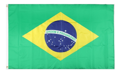 Bandera De Brasil De Poliéster Medida De 90 X 150 Cm