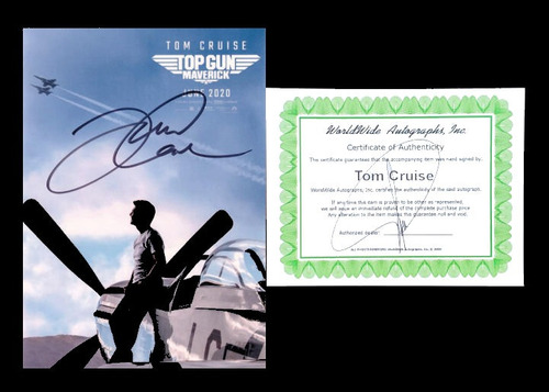 Tom Cruise Top Gun Maverick Autógrafo En Foto De 5x7