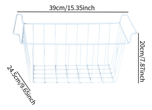 2x Cesta De Alambre Para Congelador, 39 Cm X 24,5 Cm X 20 Cm