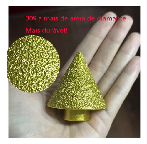 Molinillo De Porcelana De Diamante Con Taladro Cónico De 2