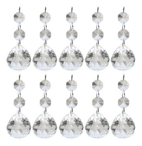 10pcs Bolas De Cristal Chandelier Prisms Colgantes Lágrimas