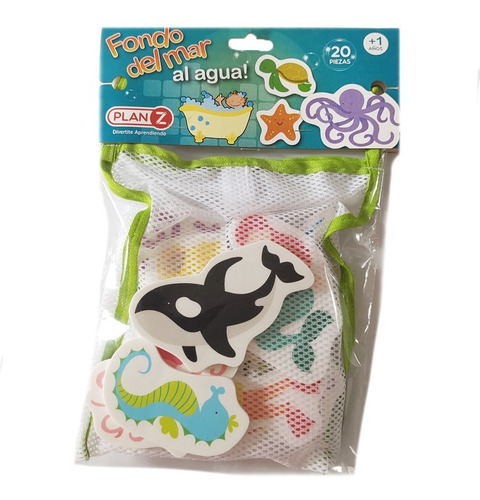 Imagen 5 de 9 de Animales Del Mar Agua Juguetes Goma Eva Bolsa Red Infantil