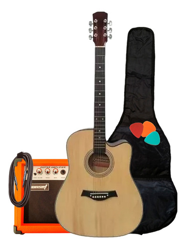 Guitarra Sunset Electroacústica Fk60 2eq + Amplificador