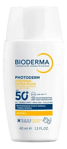 Protetor Solar Facial Ultrafluido Bioderma Photoderm XDefense FPS 60 Cor 2.0 Claro 40ml