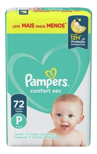 Pampers Confort Sec Pañales Varios Talles