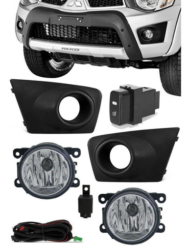 Kit Farol De Milha Neblina Mitsubishi L200 Triton 2013/2015