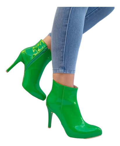 Zapato Taco Alto Verde Ac-247