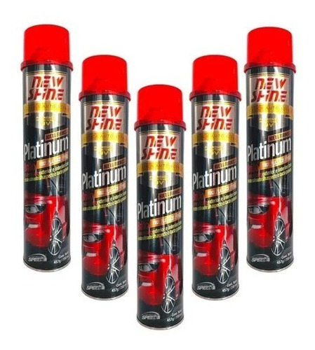 Abrillantador New Shine Aerosol Platinum 750ml 5 Pz