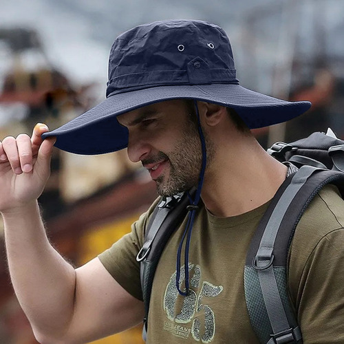 Sombrero Para El Sol Protector Gorro Pescador Anti-uv Visera