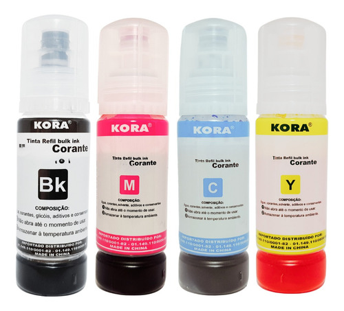 4 tintas para Epson L3250 L3150 L3210 L3110 L5190 L5290 T544 Varias tintas