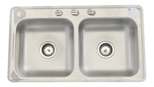 Fregadero Cocina Empotrar 2 Tinas 84x48x15 M11019