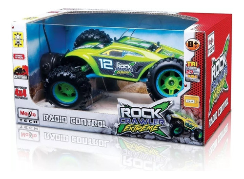 Carro Rock Crawler Extreme Radio Control Maisto Tech Verde