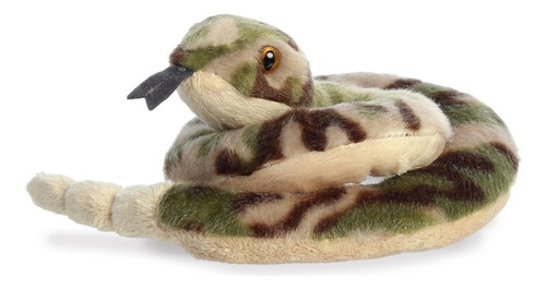 Peluche Aurora Mini Flopsie Serpiente Resbaladiza 20cm Color Verde Oscuro