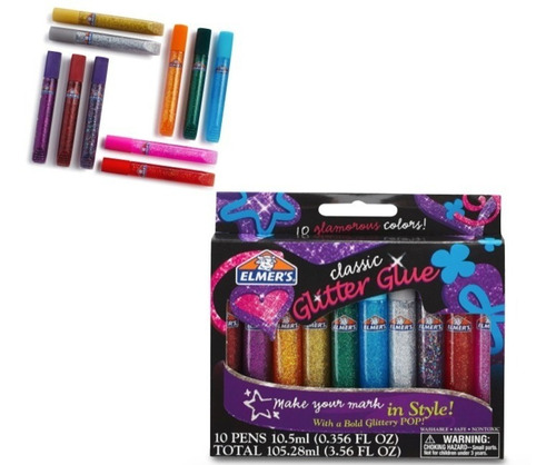  Glitter Glue Elmer's Classic Rainbow 10 Pens Xtreme P