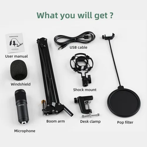 Micrófono De Pc Sudotack Usb Streaming Podcast, 192 Khz/24 B