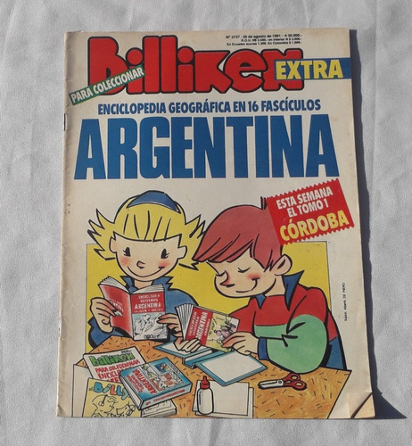 Revista Infantil Antigua * Billiken * N° 3737 Con 1 Recorte