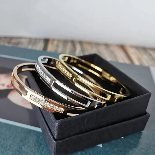 Brazalete De Acero Inoxidable Chapado En Y Plata Para ...