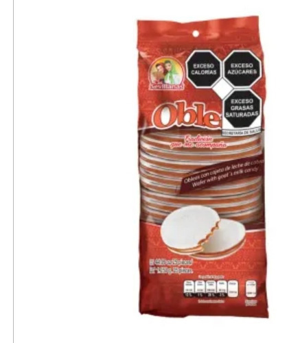 Obleas Las Sevillanas C/cajeta De Leche De Cabra 25 Pzas
