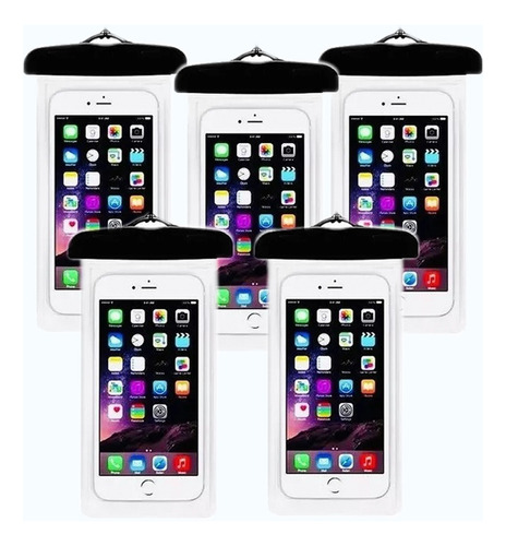 Kit X5 Funda Lluvia Protectora Agua Celular Universal