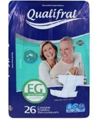 Fraldas para adultos Qualifral  Fralda Qualifral Pacotão Eg 26 Unidades Extra grande x 262626 u