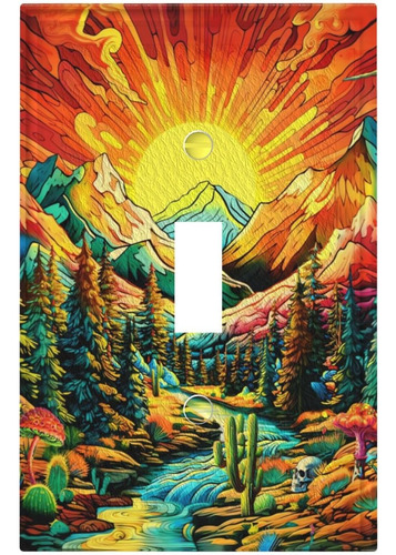 Placa De Pared Para Interruptor De Luz De Montaña 5x3 Pulgad