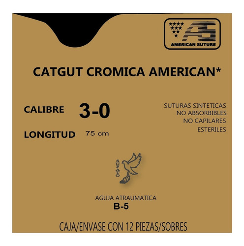 Hilo Catgut American Sutura Varios Calibres