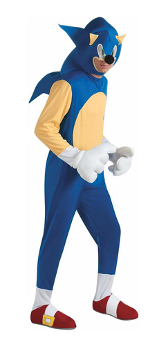 Sonic The Hedgehog Vestuario Deluxe Adulto, Azul, X-large.