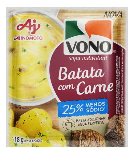 Sopa Vono Batata Com Carne Menons Sódio 18g