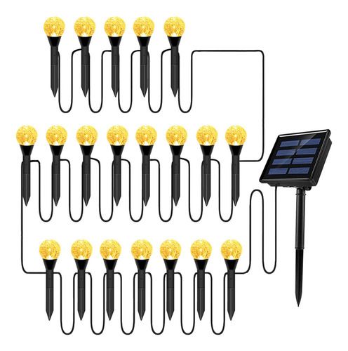 Juego De Cuerdas Para Exteriores, Luces Solares, Estaca Led