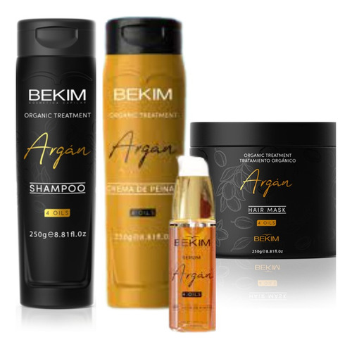 Crema De Peinar + Sh + Mascara Argan X 250 Ml + Serum Bekim