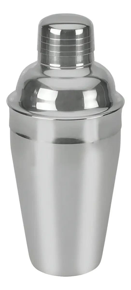 Shaker Coctelero Mezclador De Acero Para 750 Ml Color Plateado